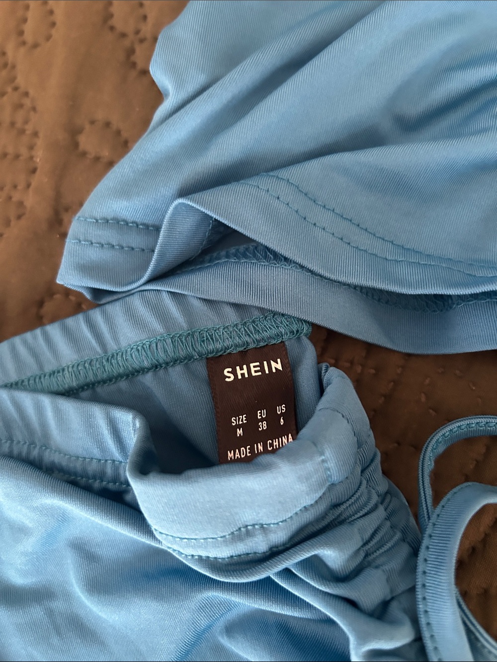 SHEIN Light Blue Ruched Drawstring Skirt Set - Picture 5 of 5